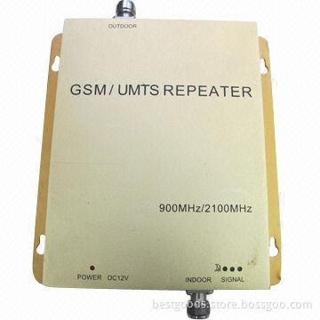 GSM/UMTS Dual-band cell phone signal booster, measures 220 x 140 x 40mm